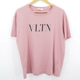 【中古】VALENTINO｜ヴァレンティノ VLTNロゴ 半袖 Tシャツ ピンク サイズ：L【f108】