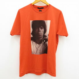 【中古】thee hysteric xxx｜ジィヒステリックトリプルエックス keith richards/キースリチャーズ Tシャツ Tシャツ半袖 オレンジ サイズ：L / ドメス【f104】