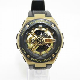 【中古】CASIO｜カシオ G-SHOCK G-STEEL/ジーショック Gスチール GST-400G-1A9JF アナデジクォーツ 腕時計 ゴールド(文字盤)×ブラック(ベルト)【f131】