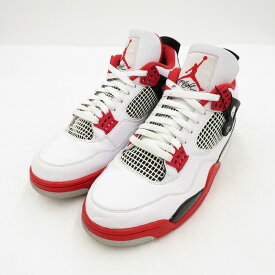 【中古】NIKE｜ナイキ Air Jordan 4 Retro OG "Fire Red"(2020)/エアジョーダン4 レトロ OG "ファイアレッド"(2020) DC7770-160 スニーカー ホワイト サイズ：28.5cm【f126】