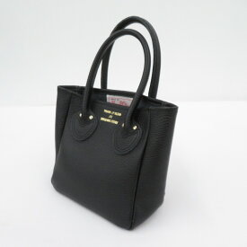 【中古】YOUNG&OLSEN｜ヤングアンドオルセン EMBOSSED LEATHER TOTES BAG XS　トートバッグ ブラック【f121】