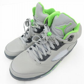 【中古】NIKE｜ナイキ AIR JORDAN 5 RETRO "GREEN BEAN" SILVER エアジョーダン 5 レトロ "グリーン ビーン" シルバー DM9014-003 スニーカー シルバー サイズ：28cm【f126】