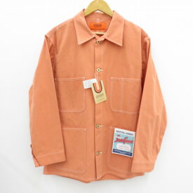 【中古】UNIVERSAL OVERALL｜ユニバーサルオーバーオール カバーオール ジャケット オレンジ系 サイズ：L / アメカジ【f093】