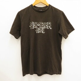 【中古】NUMBER (N)INE｜ナンバーナイン 04 dream期　ドリーム期　ダメージ加工Tシャツ ブラウン サイズ：2 / ドメス【f104】