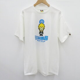 【中古】A BATHING APE×DRAGON BALL Z｜ア ベイシング エイプ×ドラゴンボール Z GOTENKS BABY MILO TEE　Tシャツ半袖 ホワイト サイズ：L / ストリート【f103】