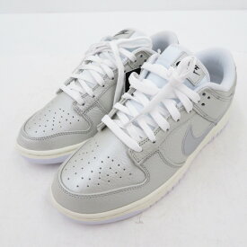 【中古】NIKE｜ナイキ DUNK LOW SE/ダンク ロー SE メタリックシルバー/ホワイト DX3197-095　スニーカー シルバー サイズ：27.0cm【f126】