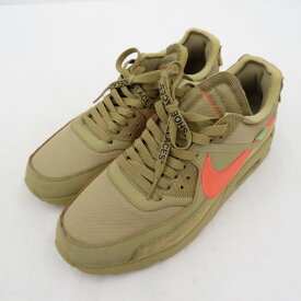 【中古】NIKE｜ナイキ Off-White × Nike Air Max 90 "Desert Ore"/オフホワイト × ナイキ エアマックス90 "デザートオレ"　AA7293-200 スニーカー ベージュ サイズ：27.5cm【f126】