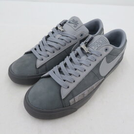 【中古】NIKE｜ナイキ FPAR × Nike SB Blazer Low "Cool Grey"/FPAR × ナイキ SB ブレーザー ロー "クール グレー"　DN3754-001　スニーカー グレー サイズ：27.5cm【f126】