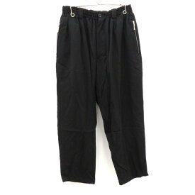 【中古】Yohji Yamamoto POUR HOMME｜ヨウジヤマモト プールオム ウールギャバジンボールファスナーパンツ　HW-P97-100/2018SS ブラック サイズ：2【f108】