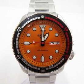 【中古】SEIKO｜セイコー セイコー5 スポーツ/55周年記念 カスタマイズキャンペーン 限定モデル　数量限定1,968本（うち国内300本）　SBSA215　アナログ自動巻き　腕時計 オレンジ(文字盤)×シルバー(ベルト)【f131】