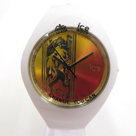 【中古】 icewatch｜アイスウォッチ 鬼滅の刃 コラボ　煉獄 杏寿郎 モデル　アナログクォーツ　腕時計　※ボイスチャーム等欠品 ホワイト【f131】