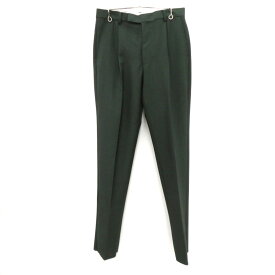 【中古】WACKO MARIA｜ワコマリア PLEATED TROUSERS　トラウザーパンツ　21FW-WMP-TR05/21FW グリーン サイズ：L / ルード【f107】