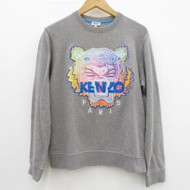 【中古】KENZO｜ケンゾー TIGER CLASSIC SWEAT SHIRT　タイガー刺繍スウェットシャツ　F765SW0014XK グレー サイズ：S【f108】