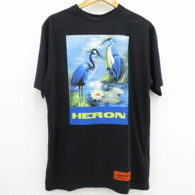 【中古】HERON PRESTON｜ヘロンプレストン OVER TSHIRT SS Tシャツ半袖　HMAA001F19760001 ブラック サイズ：XS【f108】