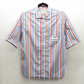 【中古】MAISON KITSUNE/メゾンキツネ ストライプシャツ半袖 サイズ：39 カラー：マルチ【f108】