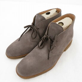 【中古】Clarks｜クラークス スウェード デザートブーツ グレー サイズ：26.5cm【f127】