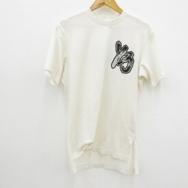 【中古】Y-3｜ワイスリー BRUSH GFX SS T ブラッシュロゴ オーバーサイズ グラフィック Tシャツ 半袖 IM1791 ホワイト サイズ：2XS【f104】