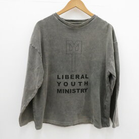 【中古】その他メーカー｜ソノタメーカー Liberal Youth Ministry リベラル・ユース・ミニストリー Tシャツ 長袖 グレー サイズ：M / ストリート【f103】