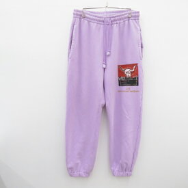 【中古】WACKO MARIA｜ワコマリア JEAN-MICHEL BASQUIAT / WASHED HEAVY WEIGHT SWEAT PANTS バスキア スウェットパンツ パープル サイズ：L【f107】