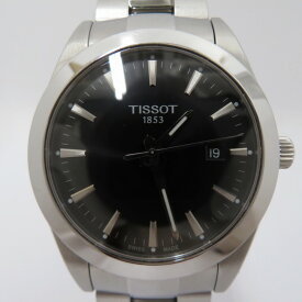 【中古】Tissot｜ティソ クラシック ジェントルマン アナログ 腕時計 ブラック（文字盤） × シルバー（ベルト）【f131】
