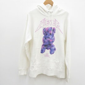 【中古】MILKBOY｜ミルクボーイ NEVER SAY NEVER HOODIE パーカー 長袖 ホワイト サイズ：XL / ストリート【f103】