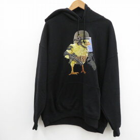 【中古】MILKBOY｜ミルクボーイ CHICKEN HOODIE ヒヨコ パーカー 長袖 ブラック サイズ：- / ストリート【f103】