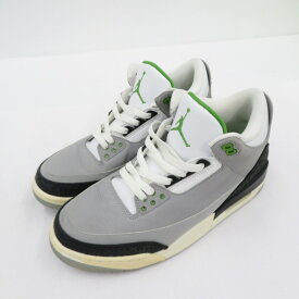 【中古】NIKE｜ナイキ Air Jordan 3 Retro "Chlorophyll" エアジョーダン3 レトロ "クロロフィルライト" スニーカー 136064-006 グレー サイズ：27.5cm【f126】