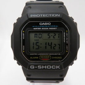 【中古】CASIO｜カシオ G-SHOCK ジーショック ベーシックデザイン デジタル 腕時計 DW-5600E-1 ブラック【f131】