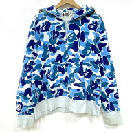 A BATHING APE アベイシングエイプ カモフラ ハーフジップパーカー 001PPK801010M Mサイズ ※中古