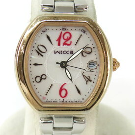 CITIZEN シチズン wicca ウィッカ 電波ソーラー 腕時計 H0F8-R007840 レディース ※中古
