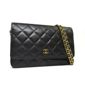 CHANEL シャネル キャビアスキン チェーンウォレット AP0250 ショルダーバッグ ゴールド金具
