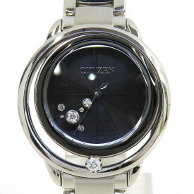 CITIZEN シチズン エル エコドライブ EW5529-80E B036-S112451 ダイヤモンド付き レディース 電波ソーラー 腕時計 ※中古