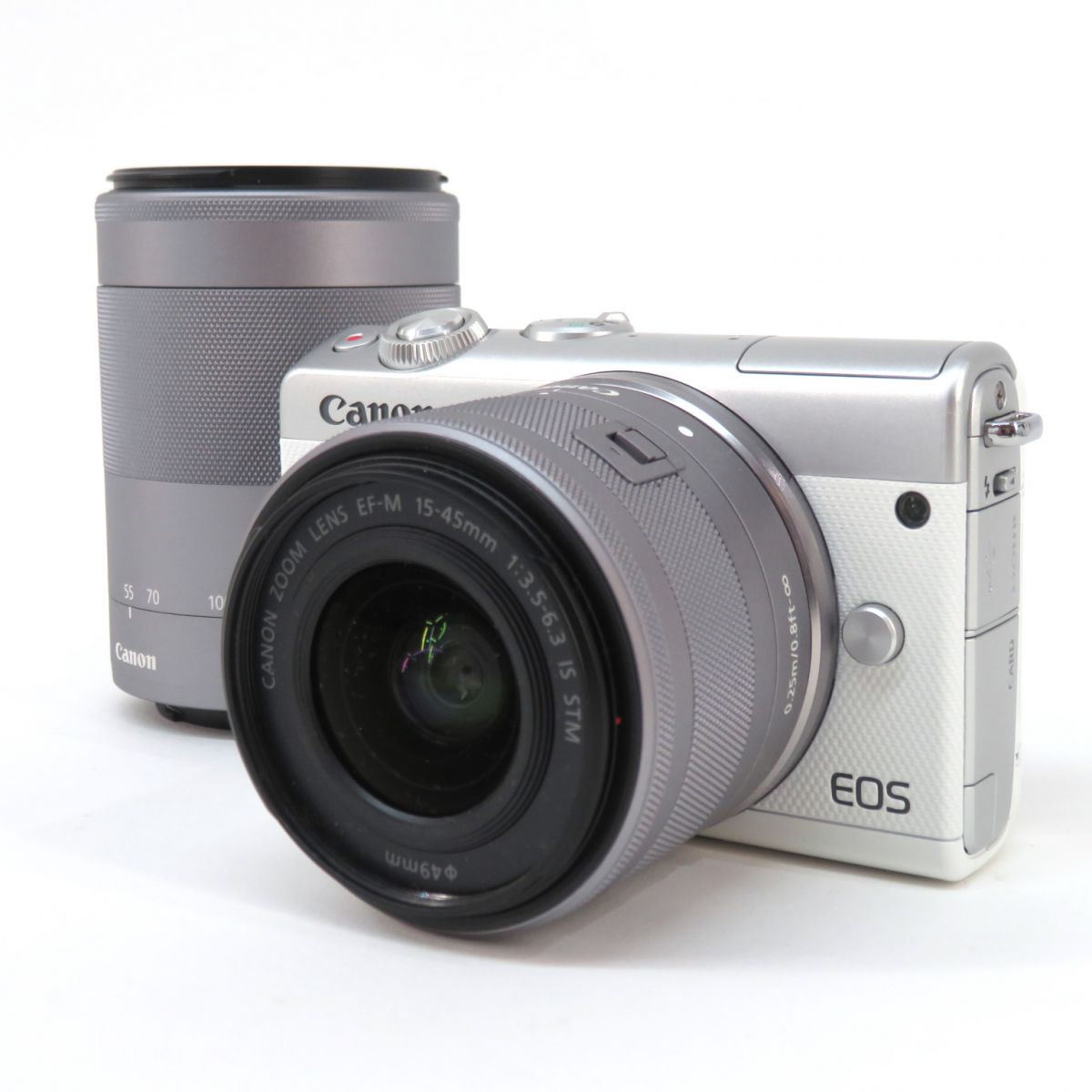 楽天市場】Canon キヤノン EOS M100 ホワイト ダブルズームキット