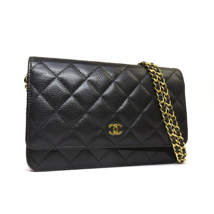 楽天市場】CHANEL シャネル キャビアスキン チェーンウォレット AP0250 