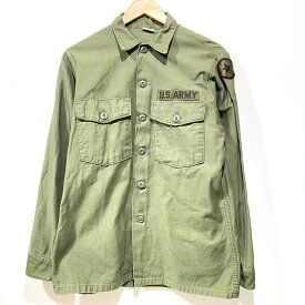 ミリタリーシャツ ユーティリティシャツ 長袖 U.S ARMY カーキ メンズ ※中古 【津山店】