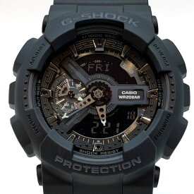 【新古品】 CASIO カシオ Gショック G-SHOCK ストップウォッチ機能付き アナログ GA-110-1BJF 腕時計 【津山店】