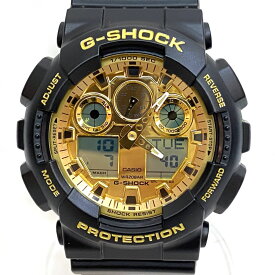 【新古品】 CASIO カシオ G-SHOCK Gショック ブラック ＆ ゴールド GA-100GGB-1A9JF 腕時計 【津山店】