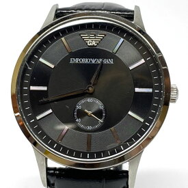 EMPORIO ARMANI エンポリオ・アルマーニ AR-9107M クオーツ ブラック メンズ 腕時計 ※中古 【津山店】