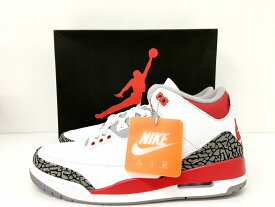 【未使用】NIKE AIR JORDAN 3 RETRO DN3707-160 WHITE/FIRE RED-BLACK ナイキ エアジョーダン3 レトロ ホワイト/ファイヤーレッド-ブラック 28.5cm【長崎時津店】