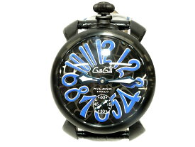 【中古】GaGa MILANO Manuale 48mm 5012.MOS.02S ガガミラノ マヌアーレ48mm モザイク ブルー メンズ 手巻き機械式 腕時計 ウォッチ【鹿屋店】
