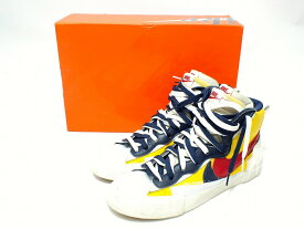 【中古】 sacai × Nike Blazer Mid "Varsity Maize/Varsity Red" BV0072-700 28cm サカイ × ナイキ ブレーザー ミッド "バーシティメイズ/バーシティレッド" スニーカー 【鹿屋店】