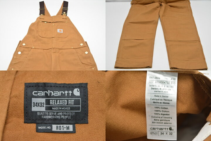 楽天市場】【中古】 carhartt Bib Overall Relaxed Fit Duck R01-M 