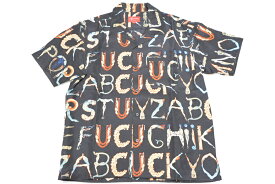【中古】 Supreme 18SS Alphabet Silk Shirt "シュプリーム アルファベット シルクシャツ" Mサイズ 総柄 半袖 シャツ 【日南店】