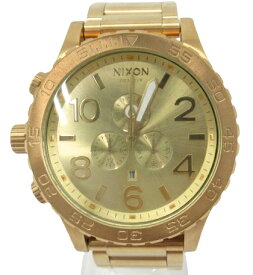 【中古】NIXON“ニクソン” 51-30 CHRONO クロノグラフ ビッグフェイス クォーツウォッチ 腕時計 A083 502 オールゴールド 【鹿児島店】