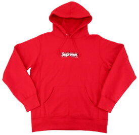 【未使用】Supreme“シュプリーム” 19AW Bandana Box Logo Hooded Sweatshirt バンダナボックスロゴ プルオーバーパーカー 半タグ付き レッド Mサイズ【鹿児島店】