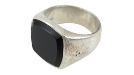 【中古】TOMWOOD “トムウッド” Cushion Black Onyx Ring クッション ブラックオニキス シグネットリング 指輪 サイズ50 (9.5号相当) シルバー×ブラック【鹿児島店】