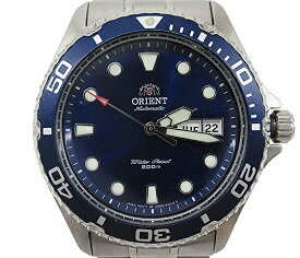 【中古】ORIENT “オリエント” RayII レイ2 オートマチック 自動巻き ダイバーズウォッチ 腕時計 海外モデル FAA02005D9 AA02-C7-C シルバー×ネイビーブルー【鹿児島店】