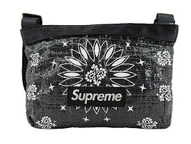 【中古】Supreme “シュプリーム” 21SS Bandana Tarp Side Bag バンダナ タープ サイドバッグ ショルダーバッグ ポーチ クロスボディ 斜め掛け ブラック【鹿児島店】