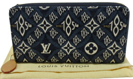 【中古】LOUIS VUITTON“ルイヴィトン”モノグラム・ジャガード Since 1854 ジッピー・ウォレット ラウンドファスナー ロングウォレット 長財布 M80212 デニム【鹿児島店】