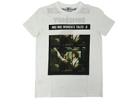 【中古】MIUMIU “ミュウミュウ” WOMEN'S TALES #8 女性たちの物語 半袖Tシャツ MJN056 1QD2 サイズXS ホワイト【鹿児島店】